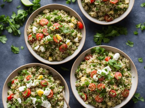 Brown Rice Tabbouleh with Eggs & Parsley Recipe