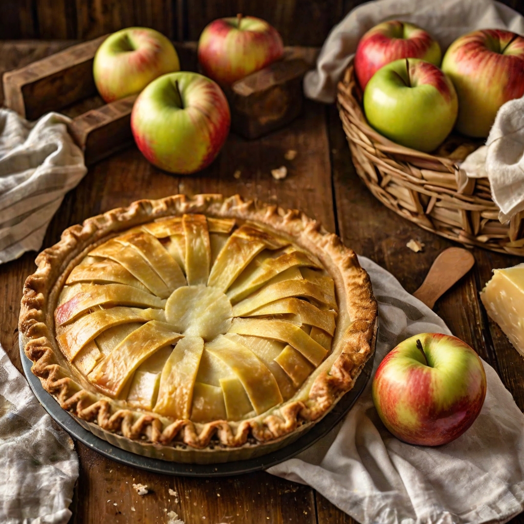 Butter Pie with Apples & Cheese