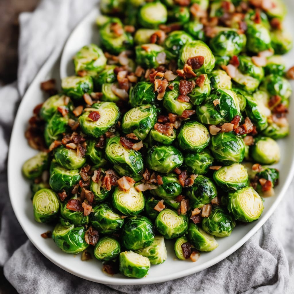 Buttered sprouts with pancetta