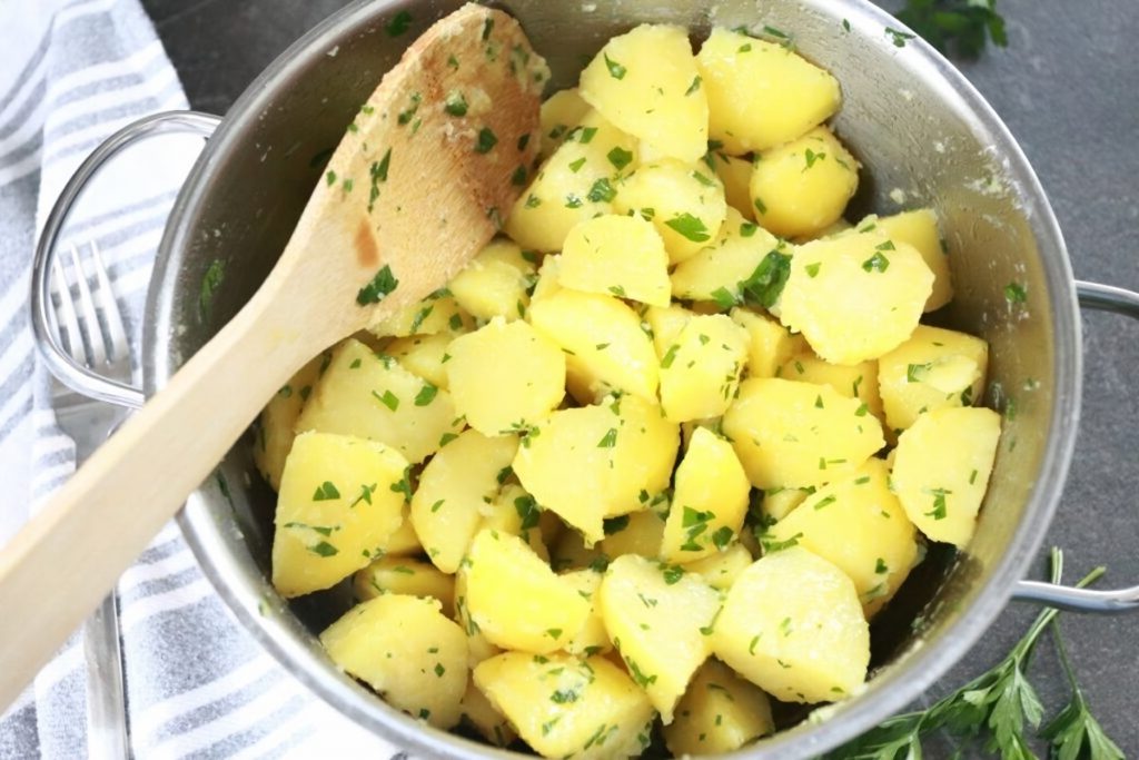 Buttery New Potatoes with Leeks and Parsley
