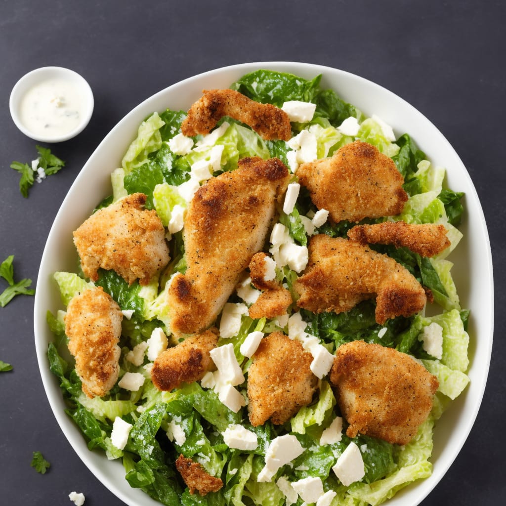 Caesar Salad with Crispy Chicken