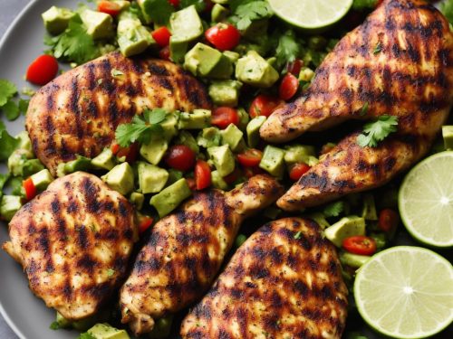 Cajun Grilled Chicken with Lime Black-Eyed Bean Salad & Guacamole