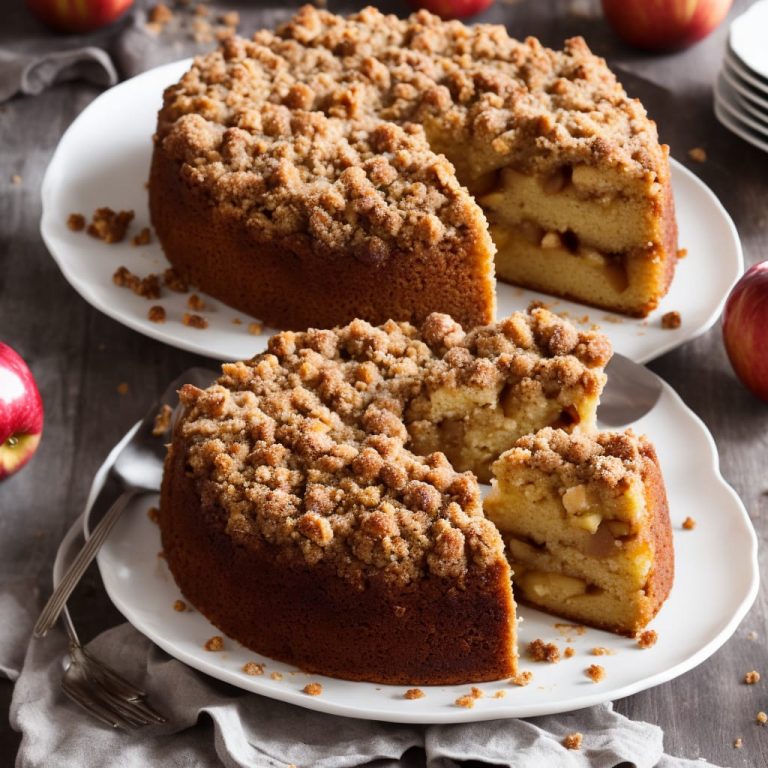 Caramelised Apple Cake with Streusel Topping Recipe