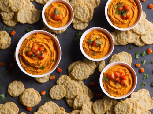 Carrot Hummus with Pitta Dippers