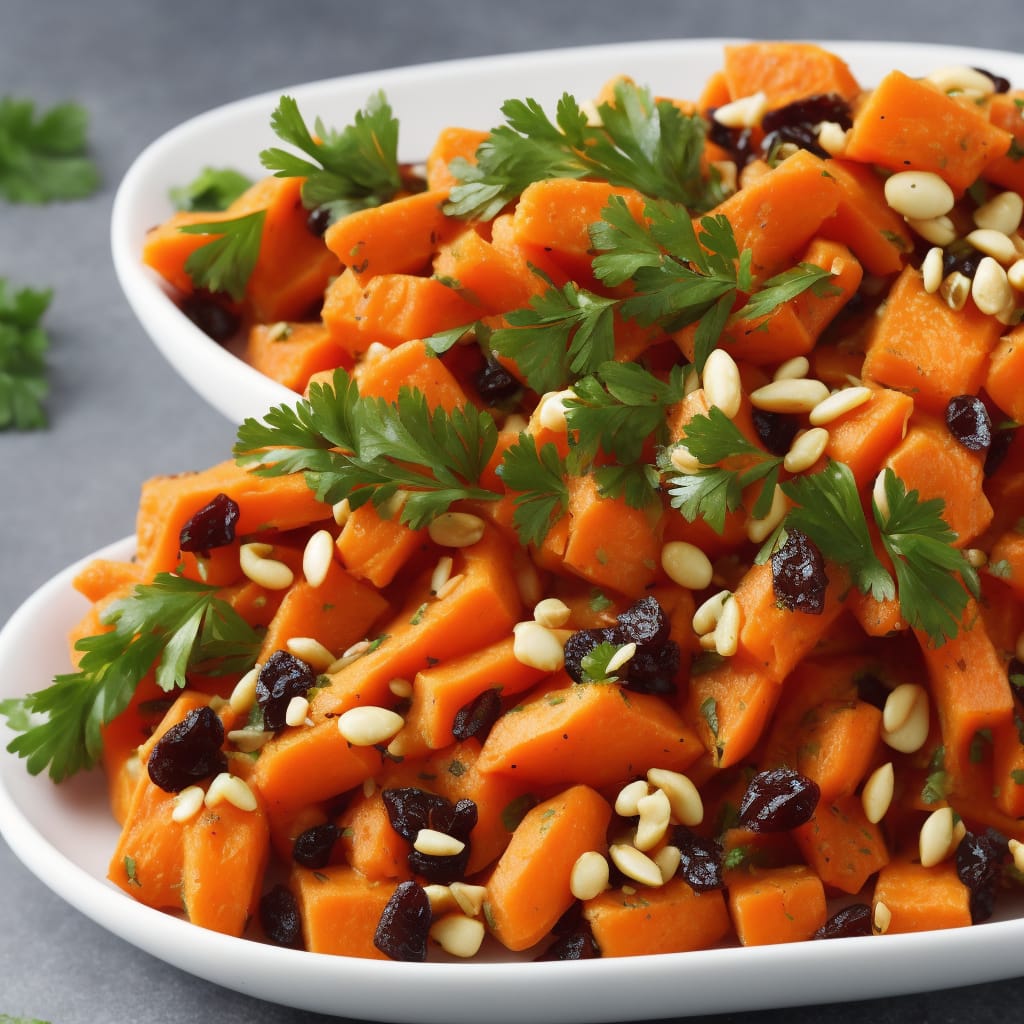 Carrots with Pine Nuts, Raisins & Parsley