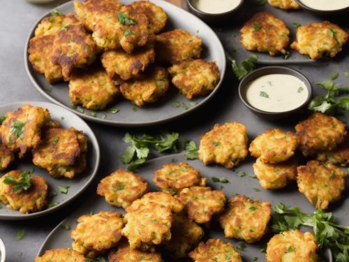Cauliflower Fritters with Herby Dipping Sauce