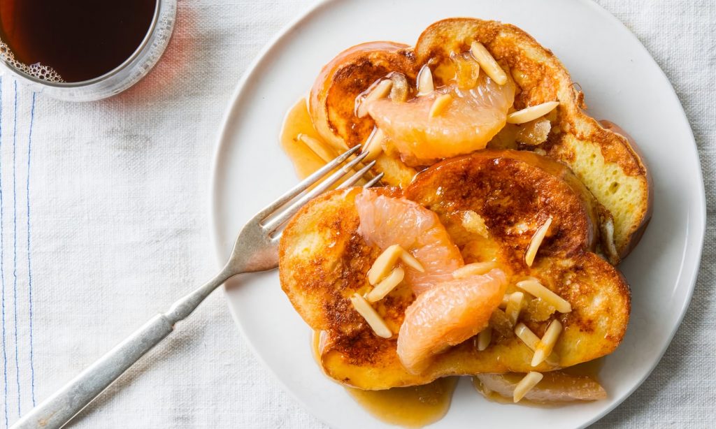 Challah Grapefruit French Toast