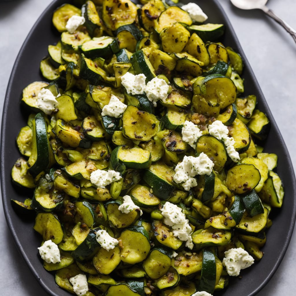 Charred Courgettes, Runner Beans & Ricotta