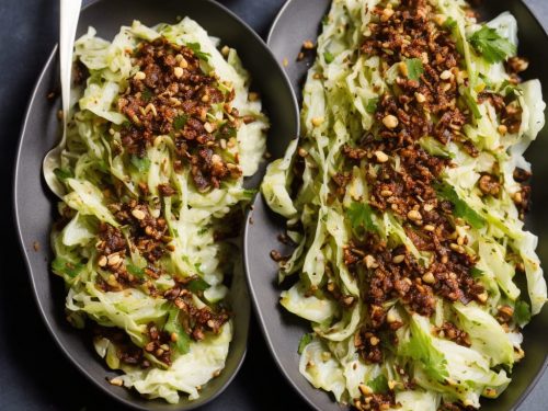 Charred Hispi Cabbage with Hazelnut Chilli Butter