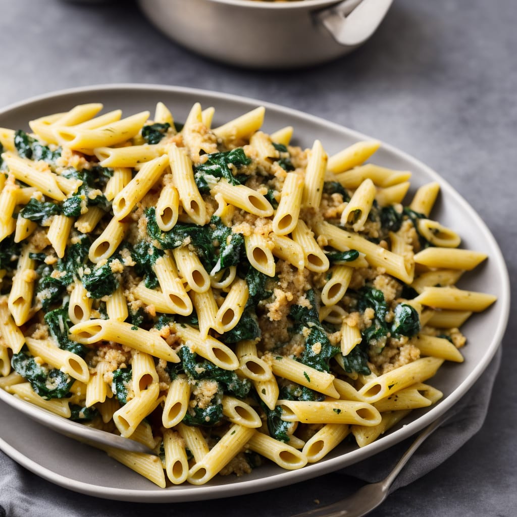 Penne With Spinach and Ricotta Recipe