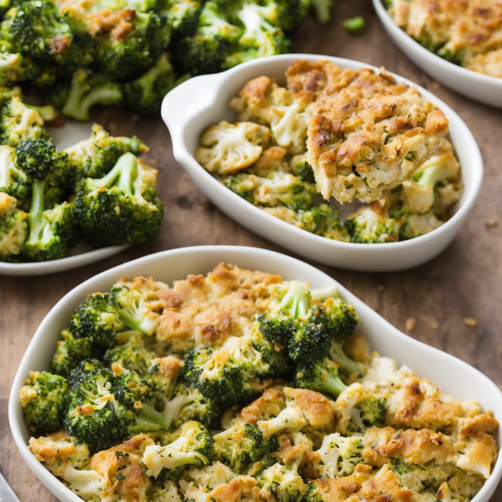 Cheesy Chicken-Broccoli-Cauliflower Casserole