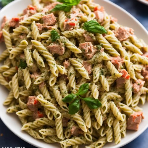 Cheesy Tuna Pesto Pasta Recipe | Recipes.net