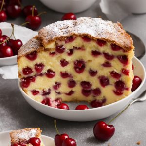 Cherry Bakewell Sponge Pudding