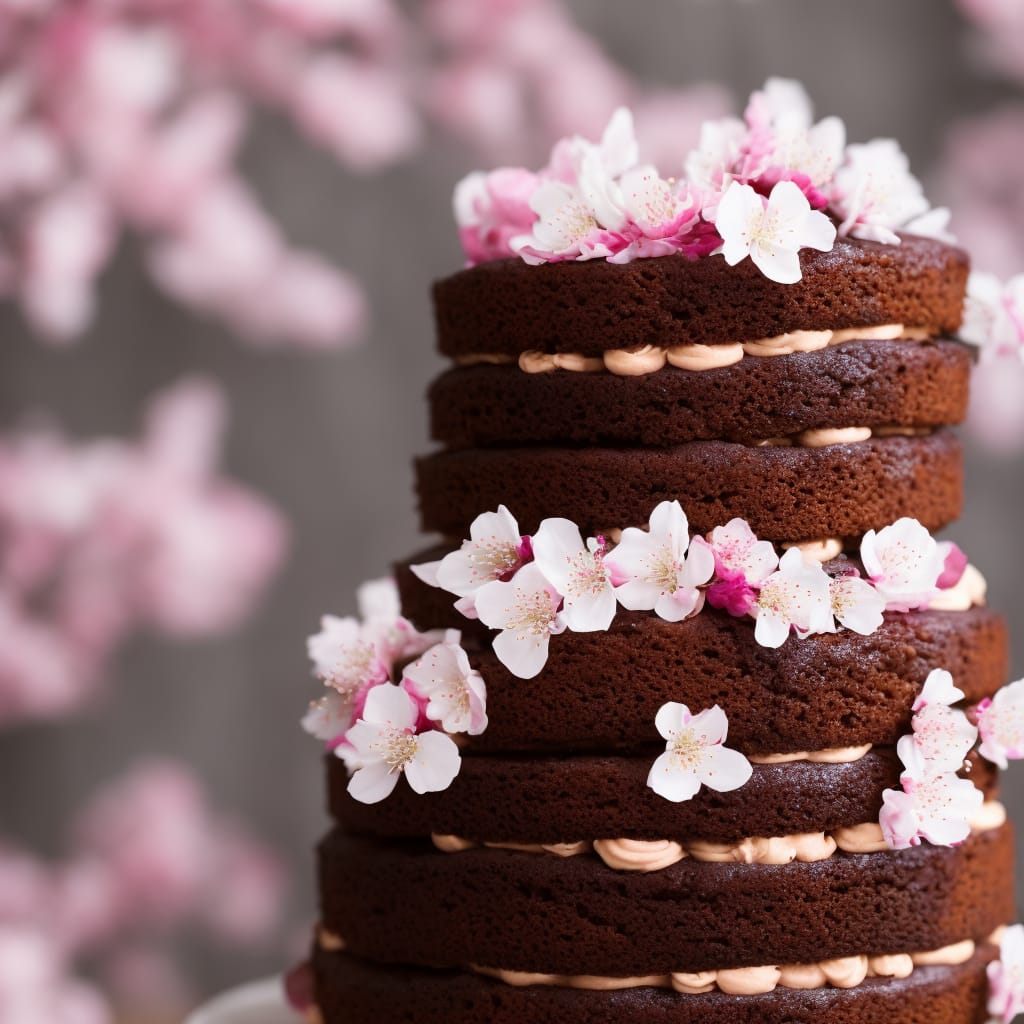 Bearylicious Cakes: Red Cherry Blossom birthday cake