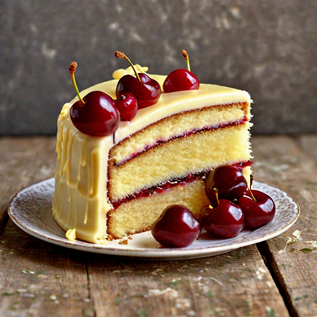 Cherry & Marzipan Cake