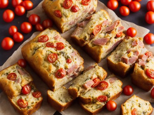 Cherry Tomato & Ham Bread & Butter Bake