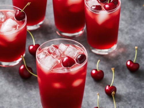 Cherry vodka fizz