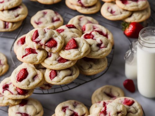 Chewy Strawberry Sugar Cookies