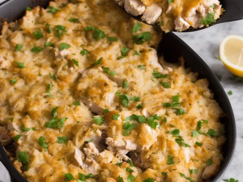 Chicken and Rice Casserole Recipe with Potato Chip Topping