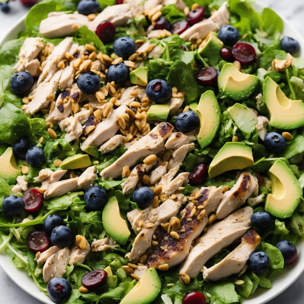 Chicken & Avocado Salad with Blueberry Balsamic Dressing