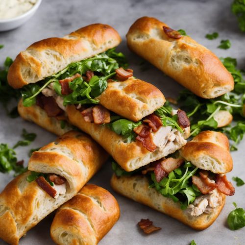 Chicken, bacon & watercress baguettes Recipe