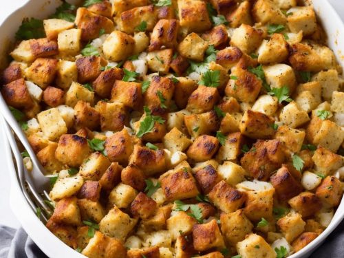 Chicken Bake with Garlic Croutons