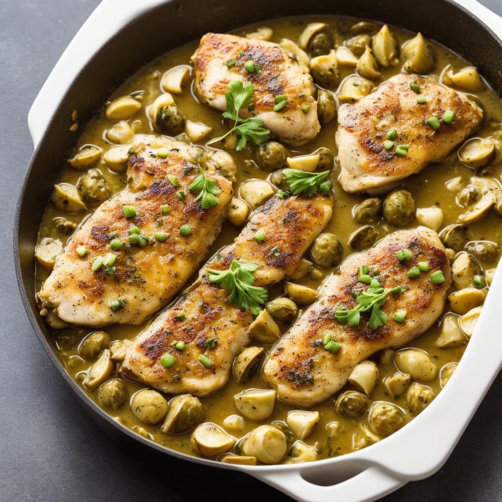 Chicken Piccata with Artichoke Hearts