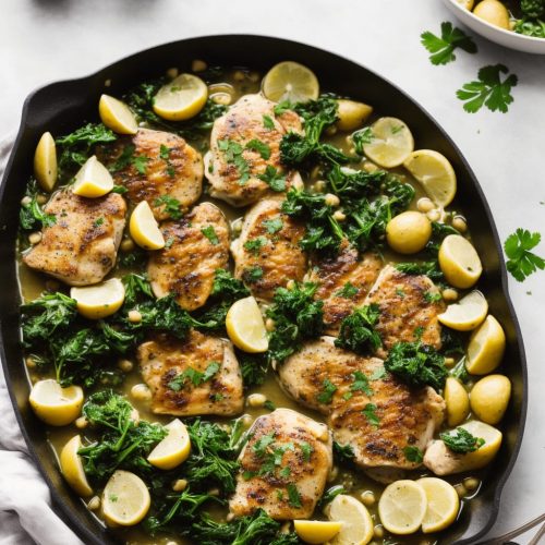 Chicken Piccata With Garlicky Greens & New Potatoes Recipe | Recipes.net