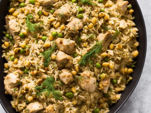 Chicken Pilaf with Dill & Pine Nuts