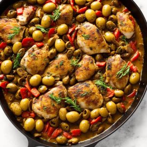 Chicken Provençal with Olives & Artichokes