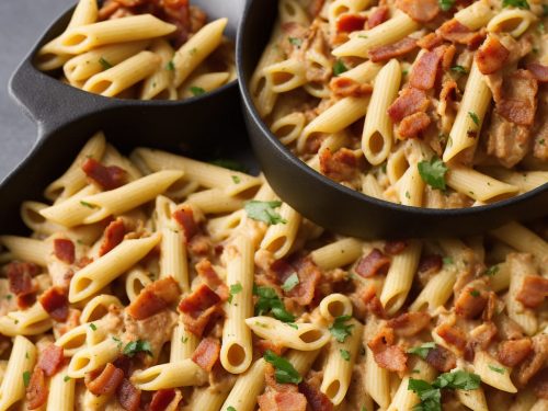 Chicken with Creamy Bacon Penne