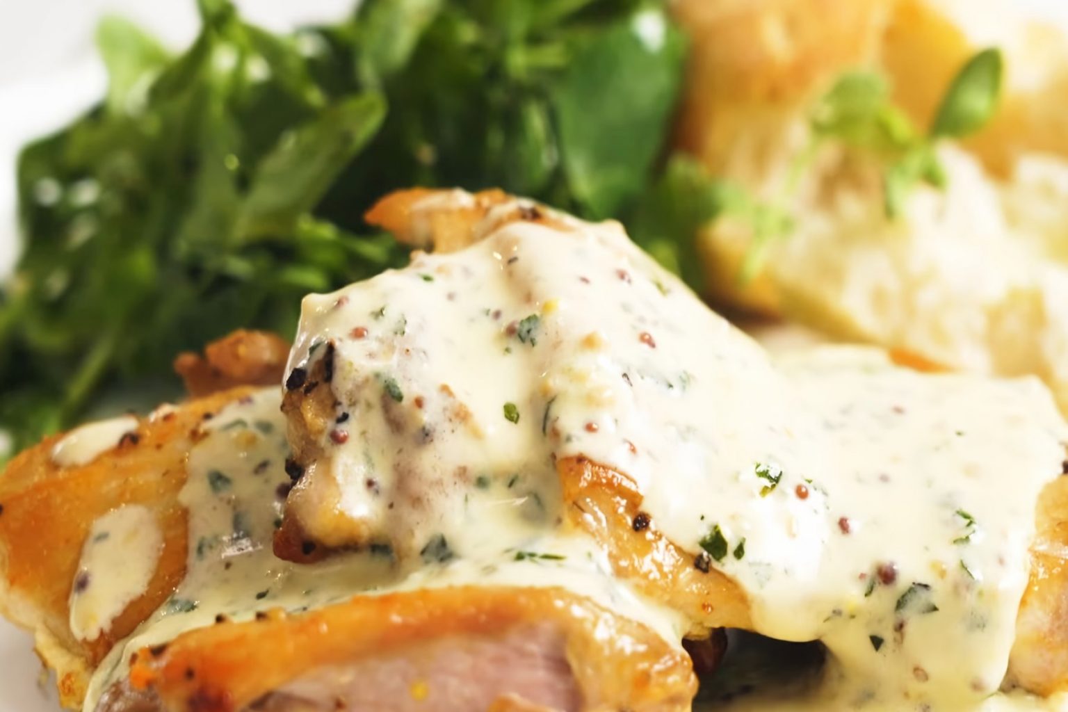 Chicken with Mustard Lentils Recipe