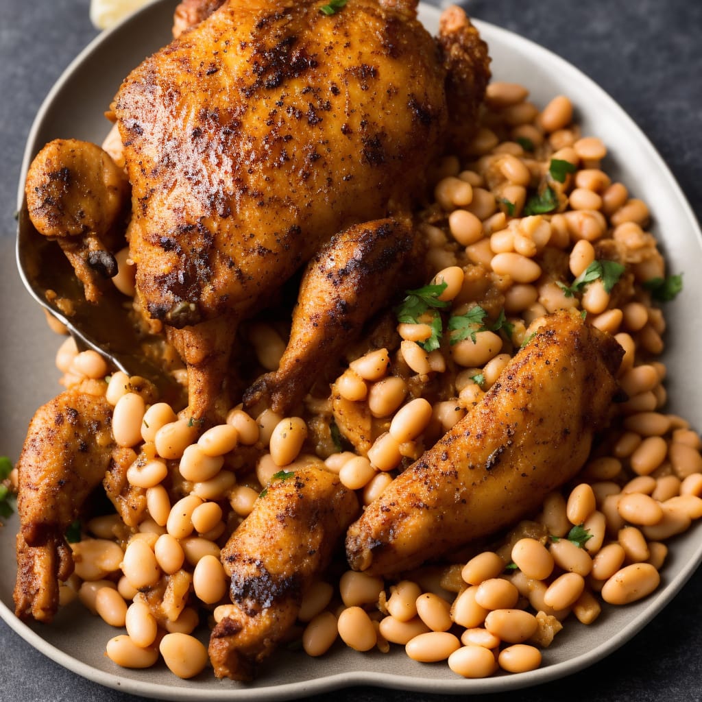 Chicken with Spanish-style Butter Beans