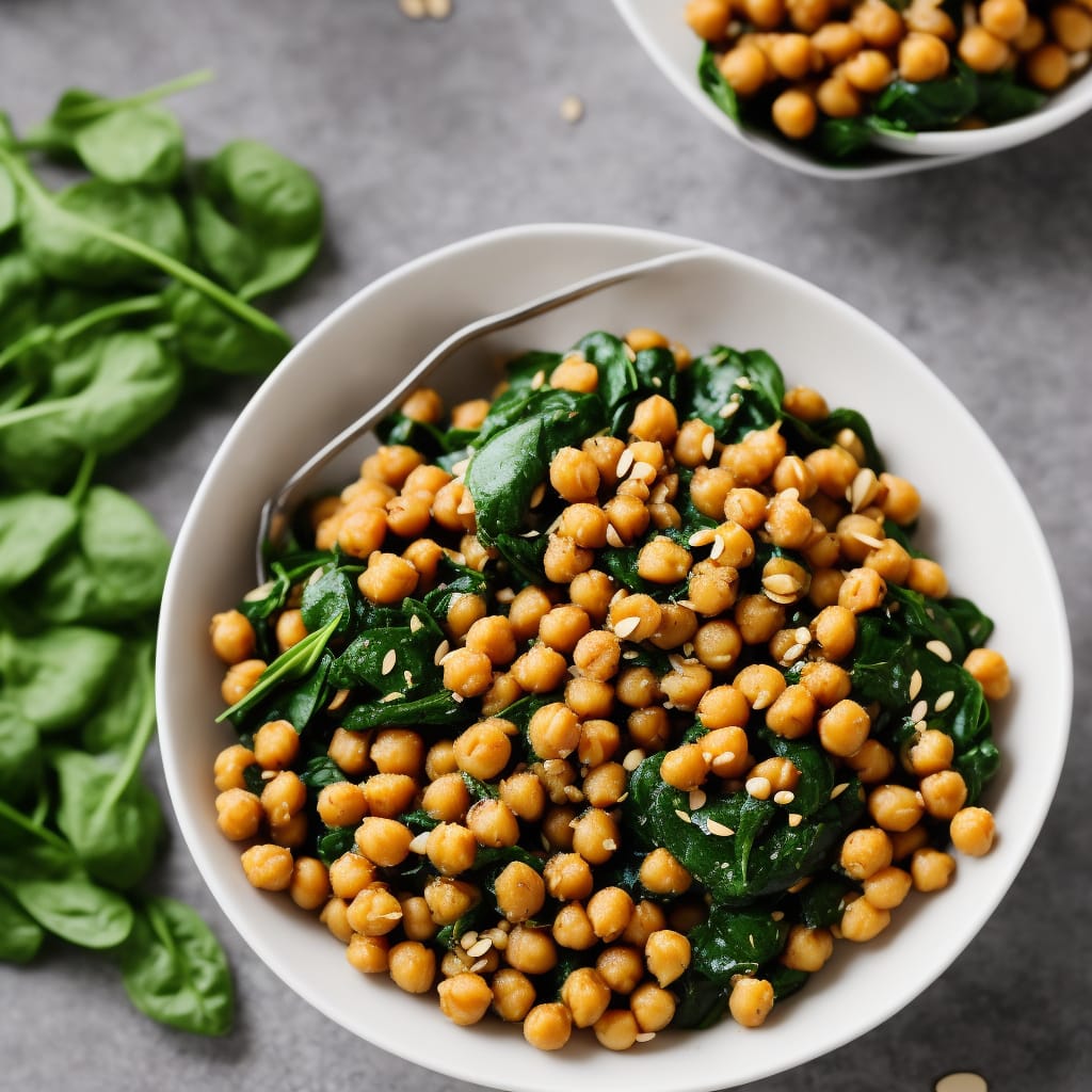 Chickpea, Spinach & Almond Butter Bowl