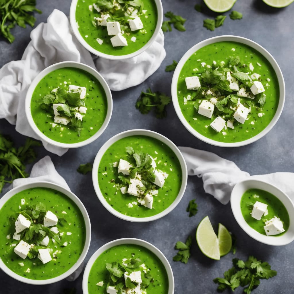 Chilled Green Soup with Feta