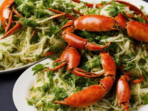 Chilli Crab with Shaved Fennel & Parsley Salad