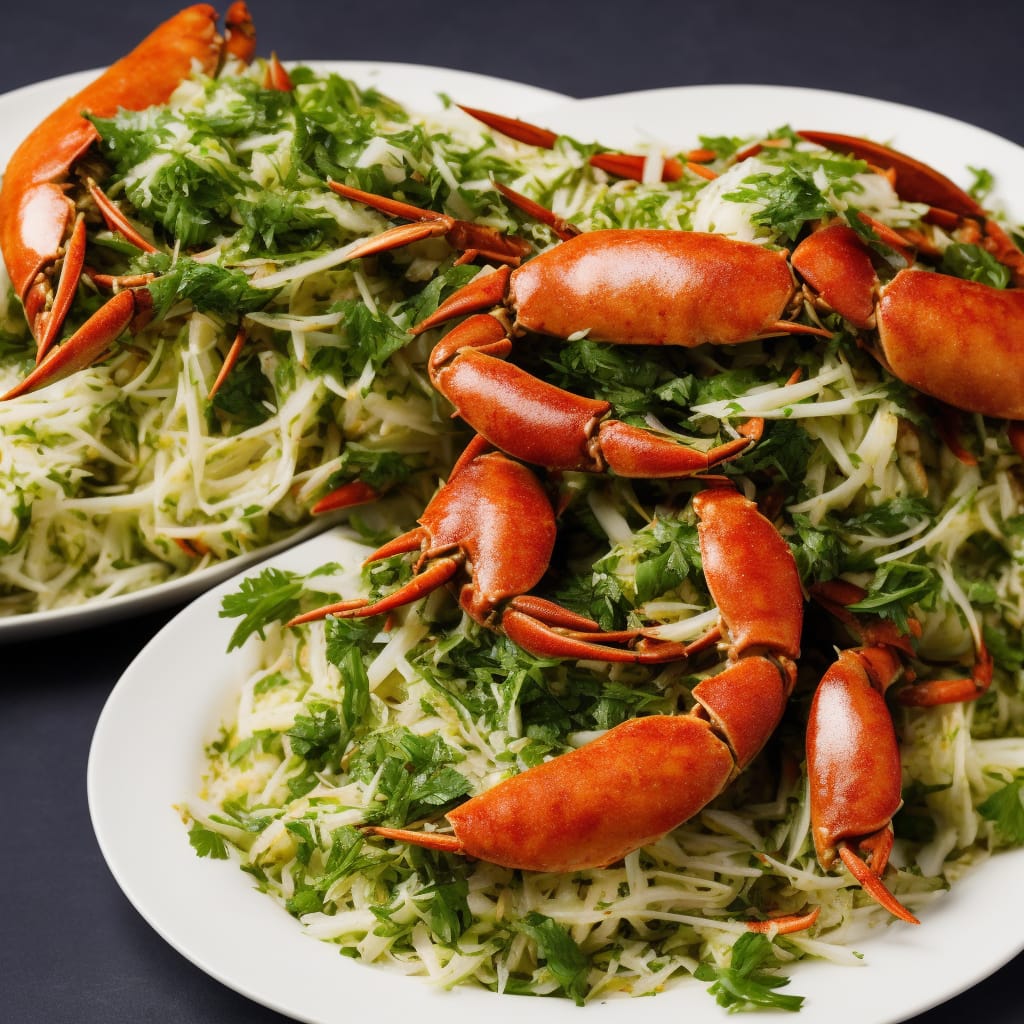 Chilli Crab with Shaved Fennel & Parsley Salad