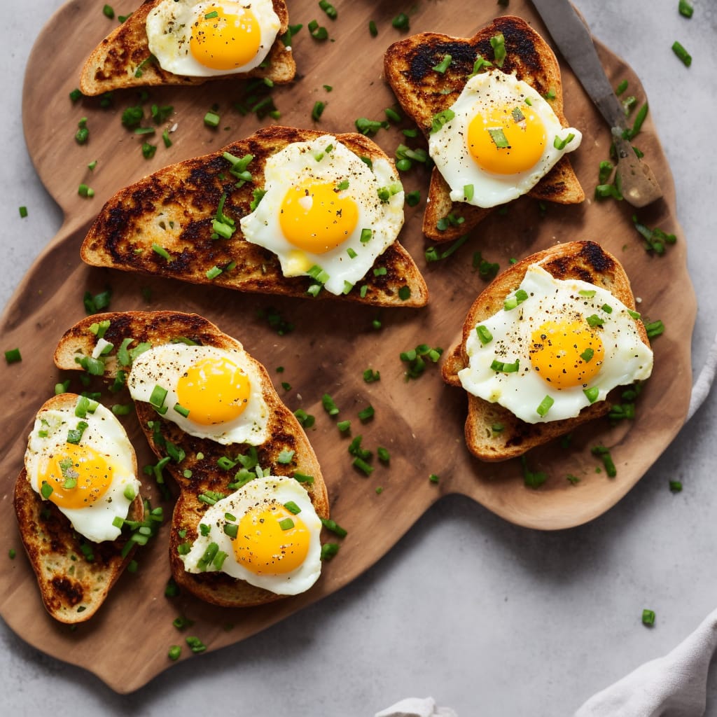 Chilli & garlic leeks with eggs on toast