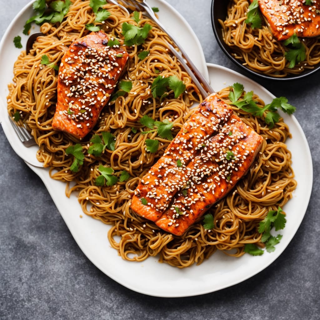 Chilli Salmon & Teriyaki Noodles Recipe | Recipes.net