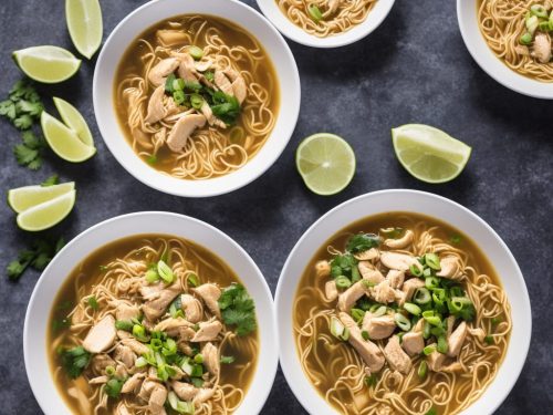 Chinese Chicken Noodle Soup with Peanut Sauce
