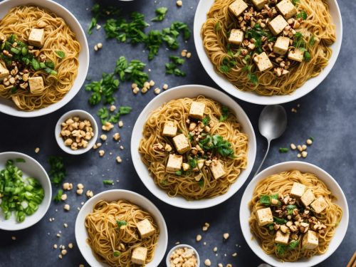 Chinese Noodles with Tofu & Hazelnuts