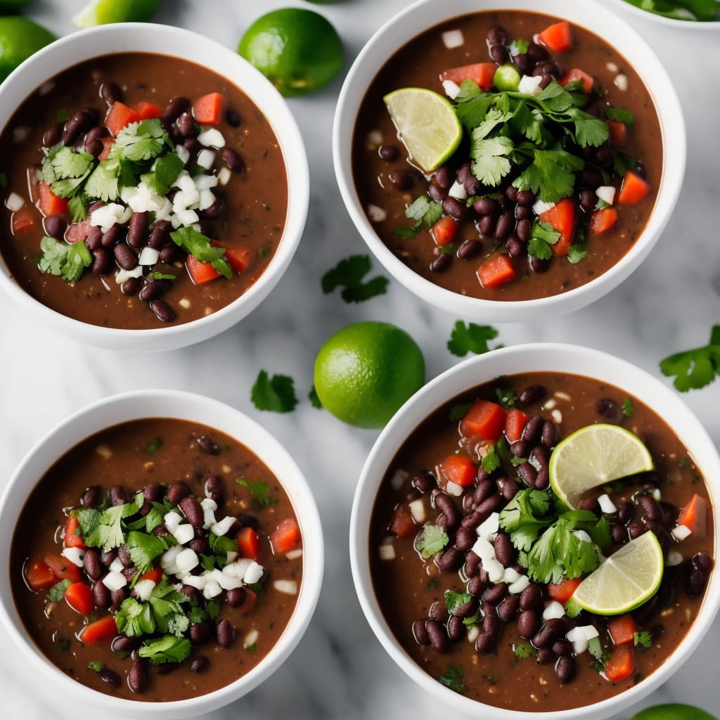 Chipotle Black Bean Soup with Lime-Pickled Onions