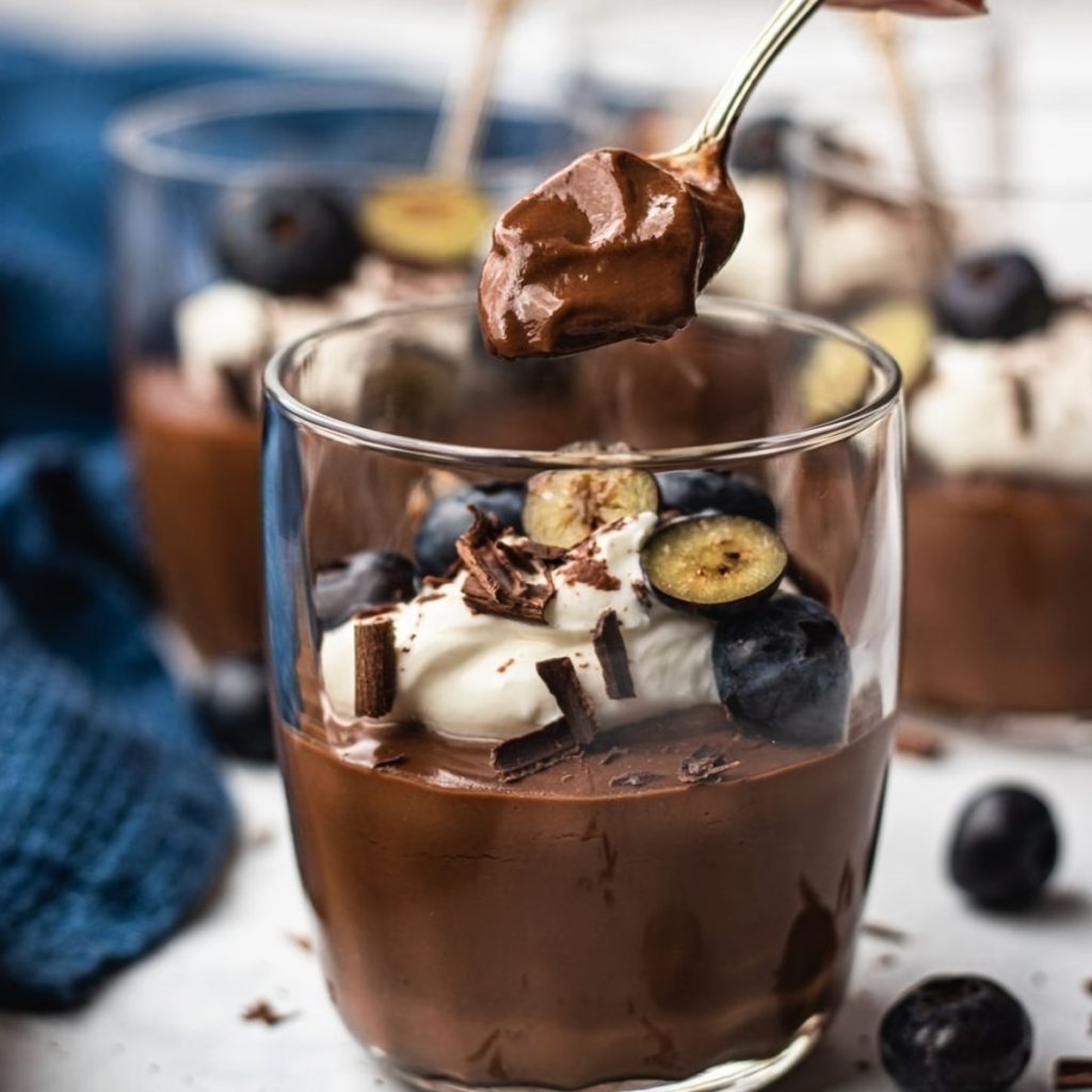 Chocolate & Almond Puds with Boozy Hot Chocolate Sauce
