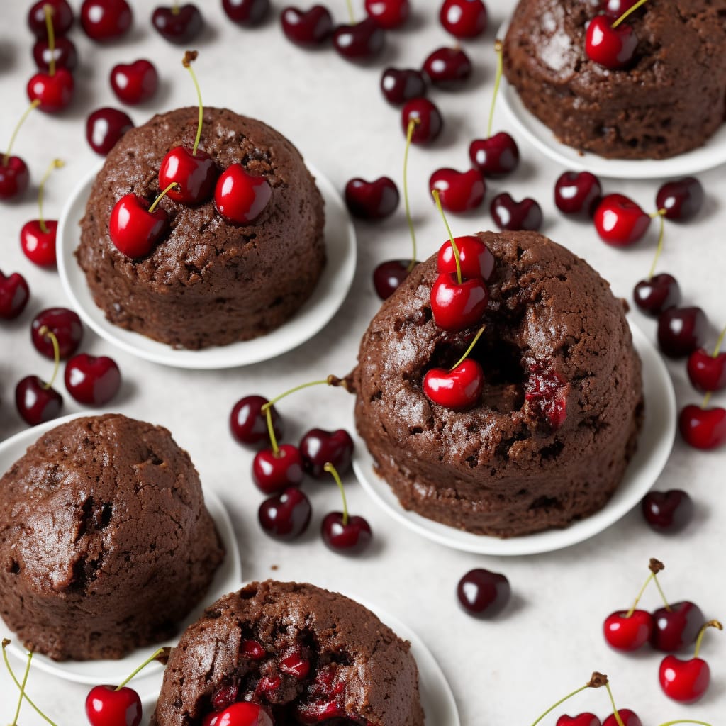 Chocolate & Cherry Christmas Pudding