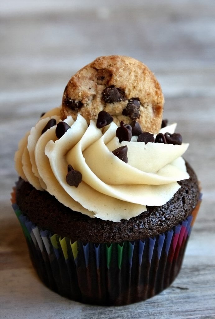 Chocolate Chip Cookie Dough + Cupcake = The BEST Cupcake Ever