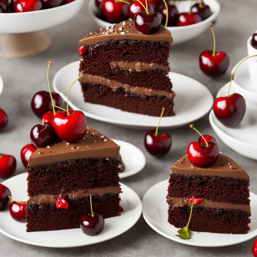 Chocolate Dipped Cherry Cake