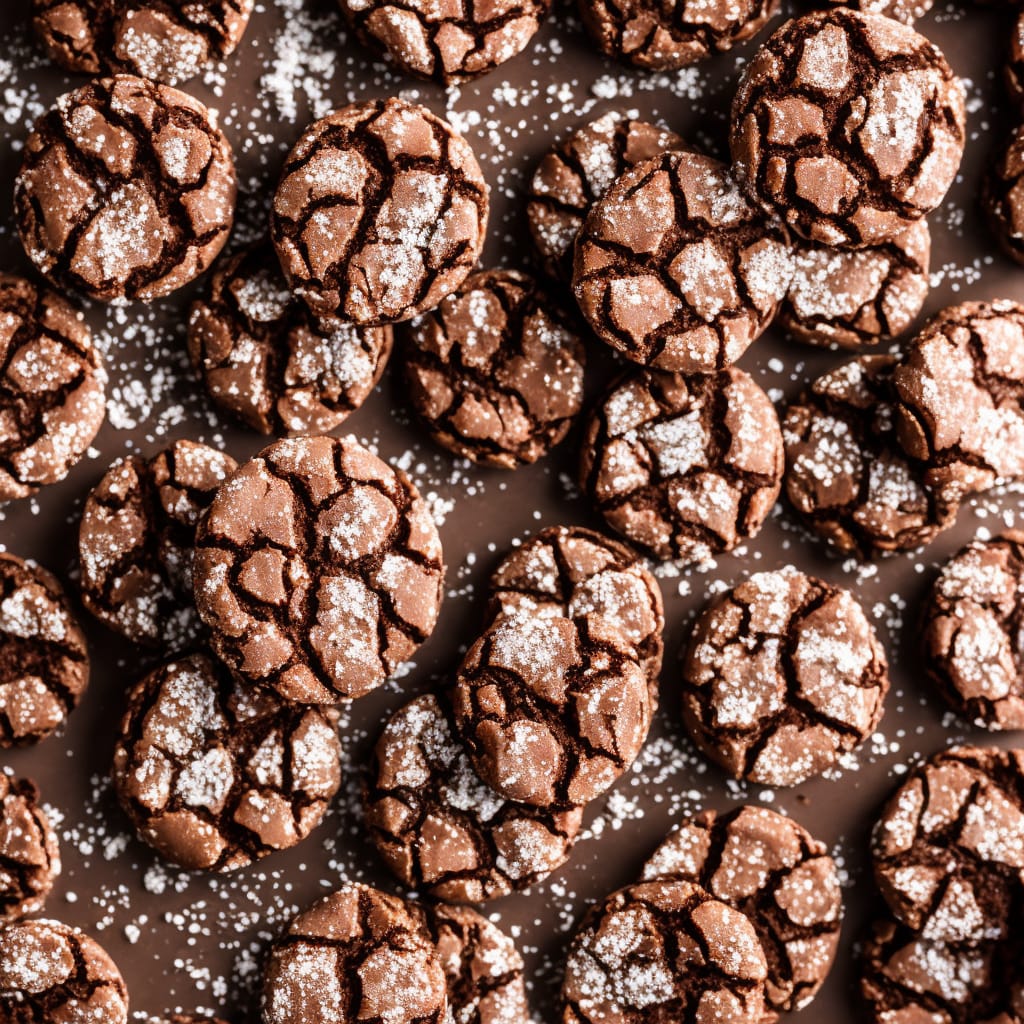 Chocolate Fudge Sprinkle-Crinkle Biscuits