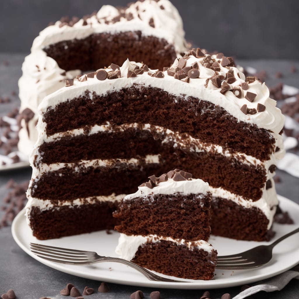 Chocolate meringue Mont Blanc cake