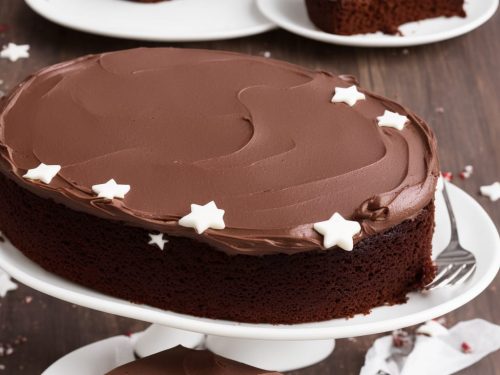 Chocolate Peppermint Shooting Star Cake