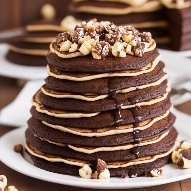 Chocolate Praline Pancake Cake Recipe